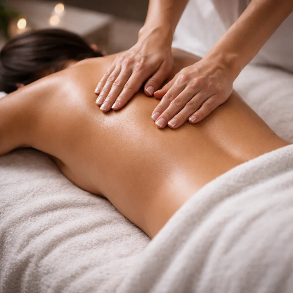 Massage treatment close up